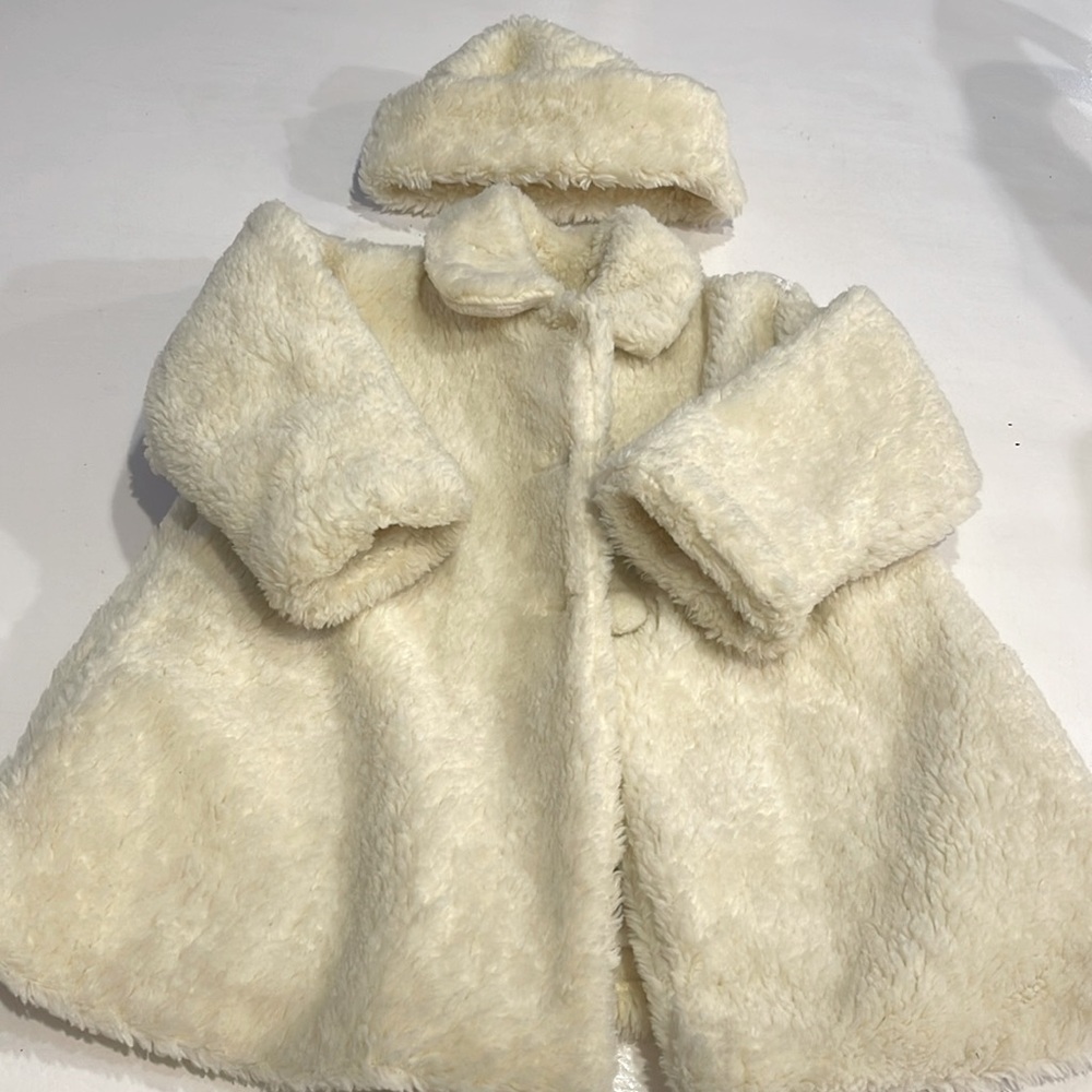 IVORY CREAM coat and hat set